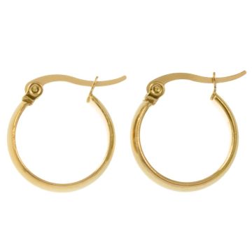 Stainless Steel Earrings (17 x 4 mm) Gold (2 pcs)