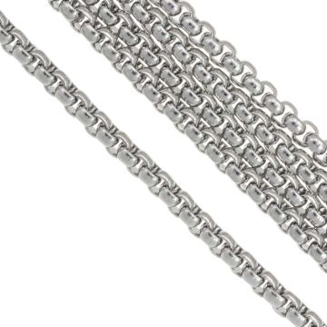 Stainless Steel Box Chain (3.5 x 3.5 mm) Antique Silver (2.5 meter)