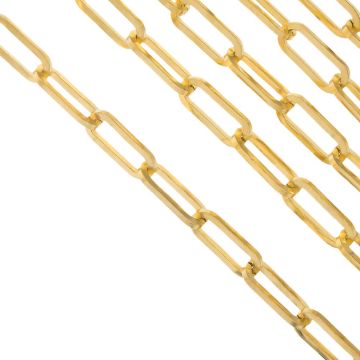 Stainless Steel Link Chain (18 x 7 x 1 mm) Gold (2.5 meters)