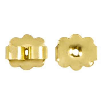 Stainless Steel Stud Earring Backs (5.5 x 6.5 x 3 mm) Gold (10 pcs)
