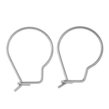 Stainless Steel Earring Hooks (18 x 13 mm) Antique Silver (10 pcs)