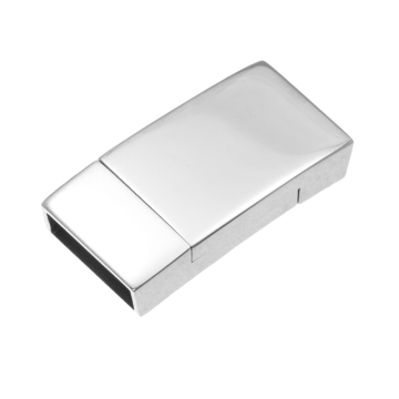 Stainless Steel Magnetic Clasps Mat (hole size 10 x 2 mm) Antique Silver (1 pcs)