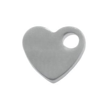 Stainless Steel Charm (6 x 7 x 1.5 mm) Antique Silver (20 pcs)