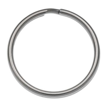 Stainless Steel Key Rings (18 x 2 mm) Antique Silver (10 pcs)