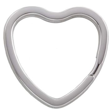 Stainless Steel Key Rings (30 x 31 x 3 mm) Antique Silver (1 pcs)