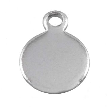 Stainless Steel Charm (6 x 4.5 x 0.6 mm) Antique Silver (100 pcs)
