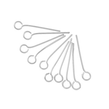 Stainless Steel Eye Pins (16 x 0.6 mm) Antique Silver (50 pcs)