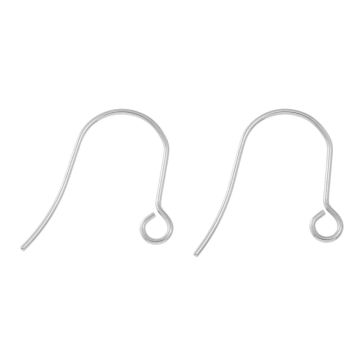 Stainless Steel Earring Hooks (19 x 14 mm) Antique Silver (10 pcs)