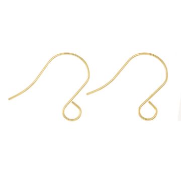 Stainless Steel Earring Hooks (26 x 20 mm) Gold (6 pcs)