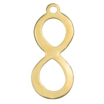 Stainless Steel Charm Infinity (19 x 8 x 0.8 mm) Gold (1 pcs)