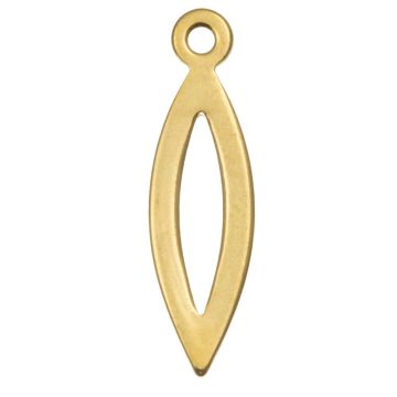 Stainless Steel Charm Eye (19.5 x 5.5 x 0.8 mm) Gold (25 pcs)