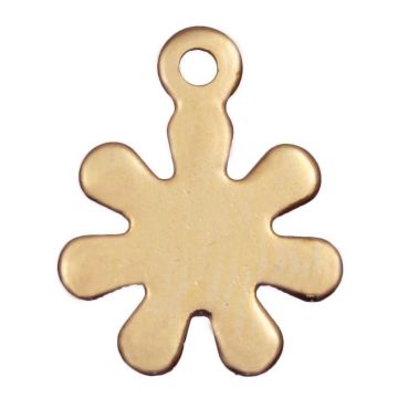 Stainless Steel Charm Flower (13 x 10.5 mm) Gold (10 pcs)
