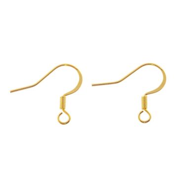 Stainless Steel Earring Hooks (18 x 17 mm) Gold (10 pcs)