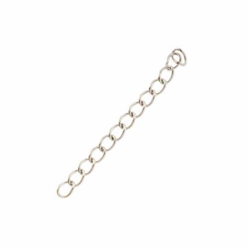 Stainless Steel Chain Extension (40 mm) Antique Silver (25 pcs)
