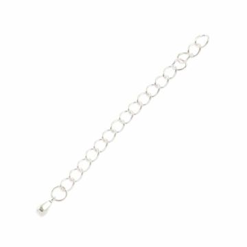 Stainless Steel Chain Extension (55 mm) Silver (5 pcs)