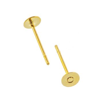 Stainless Steel Stud Earring Posts (5 mm) Gold (20 pcs)