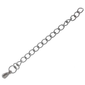 Stainless Steel Chain Extension (55 mm) Antique Silver (5 pcs)