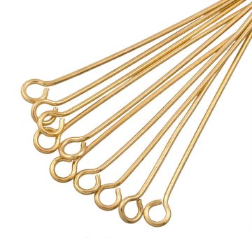 Eye Pins (45 x 0.6 mm) Gold (50 pcs)