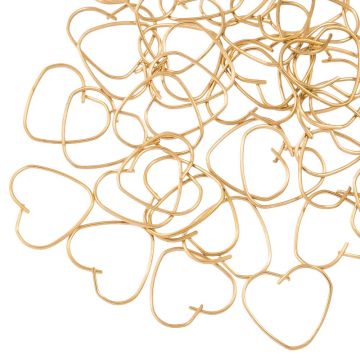 Stainless Steel Jump Rings Heart (10 x 9 x 0.5 mm) Gold (10 pcs)