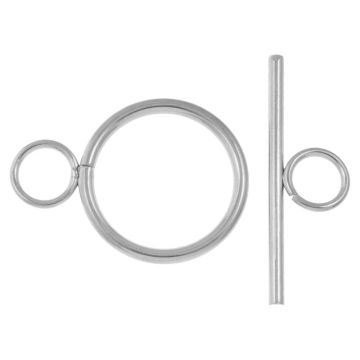 Stainless Steel Toggle Clasp (28 x 20 x 2 mm) Antique Silver (5 pcs)