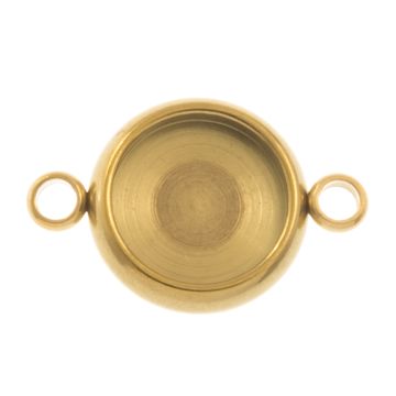 Stainless Steel Connector Cabochon Setting (4 mm) Gold - Ion Plated (10 pcs)