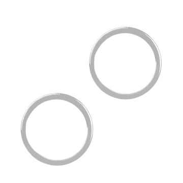 Stainless Steel Closed Rings (outer size 16 mm, inner size 14 mm) Antique Silver (10 pcs)