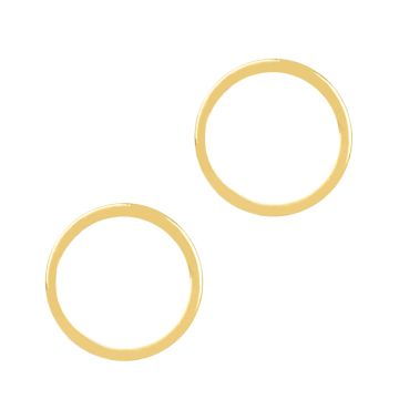 Stainless Steel Closed Rings (outer size 25 mm, inner size 23 mm) Gold (5 pcs)