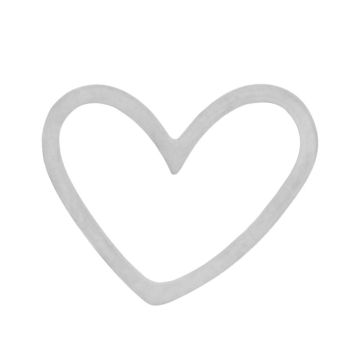 Stainless Steel Jewelry Connector Heart (10.5 x 13 x 1 mm) Antique Silver (2 pcs)