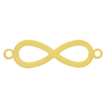Stainless Steel Charm Infinity (27 x 7.5 x 1.5 mm) Gold (1 pcs)