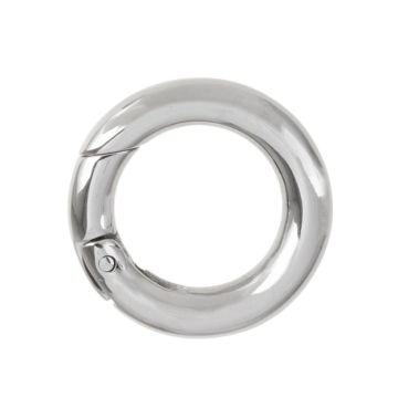 Stainless Steel Carabiner Round (15 x 3 mm) Antique Silver (1 pcs)