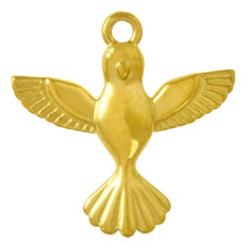 Stainless Steel Charm Bird (17 x 16.5 x 2 mm) Gold (2 pcs)