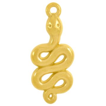 Stainless Steel Charm Snake (29 x 13.5 x 2.8 mm) Gold (2 pcs)
