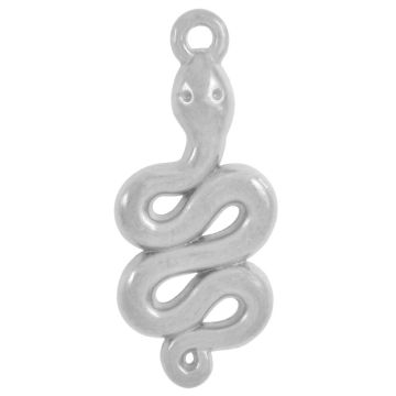 Stainless Steel Charm Snake (29 x 13.5 x 2.8 mm) Antique Silver (2 pcs)