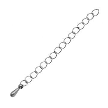 Stainless Steel Chain Extension (40 mm) Antique Silver (10 pcs)