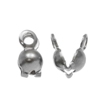 Bead Tips (6.5 x 3 mm) Antique Silver (25 pcs)