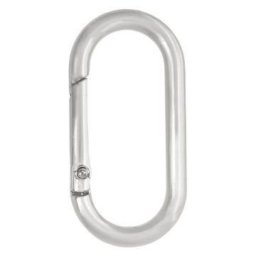 Carabiner Oval (50 x 24.5 mm) Antique Silver (1 pcs)