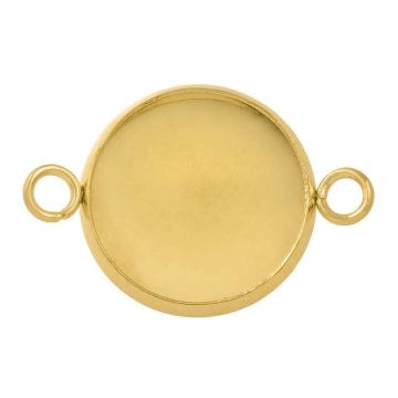 Stainless Steel Connector Cabochon Setting (8 mm) Gold - Ion Plated (10 pcs)