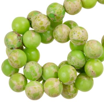 Imperial Jasper Beads (6 mm) Apple Green (60 pcs)