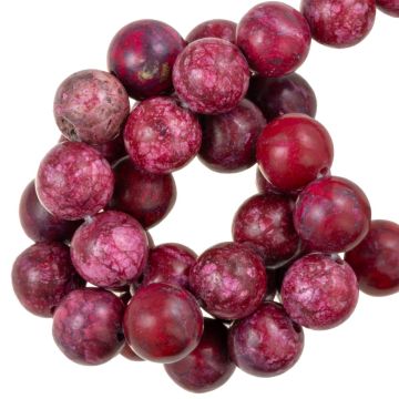 American Turquoise Beads (8 mm) Cerise (45 pcs)