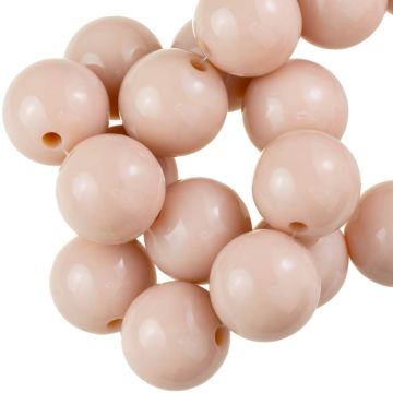 Acrylic Beads (16 mm) Pink Nude (25 pcs)