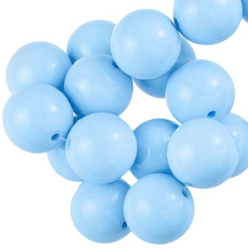 Acrylic Beads (16 mm) Light Sky Blue (25 pcs)