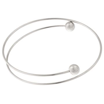 DIY Bangle Bracelet - Stainless Steel (7 cm) Antique Silver (1 pcs)