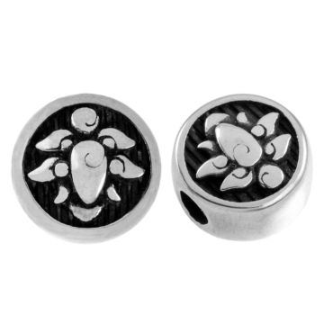Stainless Steel Beads Lotus (10.5 x 7.5 mm) Antique Silver (1 pcs)