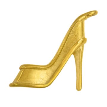 Stainless Steel Charm High Heel Shoes (13.5 x 16 x 3.5 mm) Gold (2 pcs)