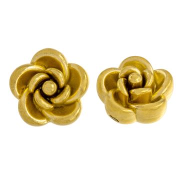 Stainless Steel Beads Rose (10 x 6 mm) Gold (2 pcs)
