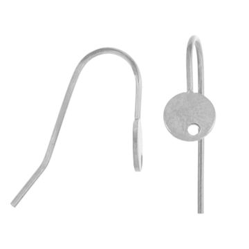 Stainless Steel Earring Hooks (20.5 x 6 x 13.5 mm) Antique Silver (4 pcs)