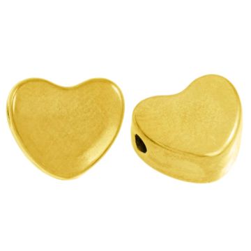 Stainless Steel Bead Heart (8 x 9 x 4.5 mm) Gold (1 pcs)