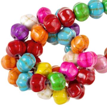 Turquoise Beads Pumpkin (7 x 6 mm) Mix Color (62 pcs)