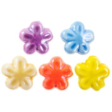 Ceramic Beads Flower (11.5 x 11.5 x 5.5 mm) Mix Color (5 pcs)
