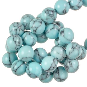 Turquoise Beads (8 mm) Ice Blue (48 pcs)